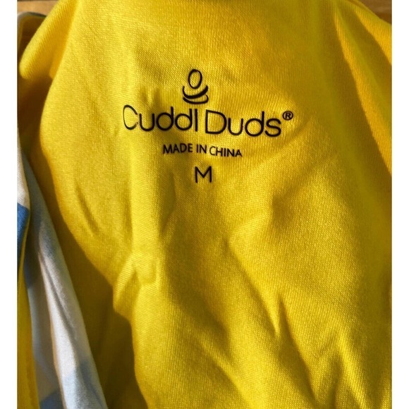 NEW Cuddl Duds Check Patch Pocket Wrap Cardigan Size Medium Women’s Blue Yellow - Picture 3 of 9